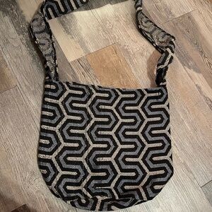 Geometric Black and Gray Women's Bag